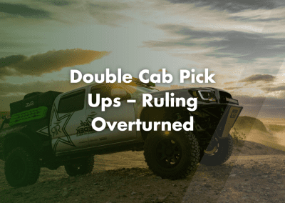 Double Cab Pick Ups – Ruling Overturned