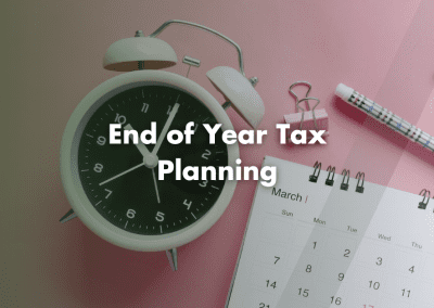 End of year tax planning