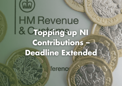 Topping up NI Contributions – Deadline Extended